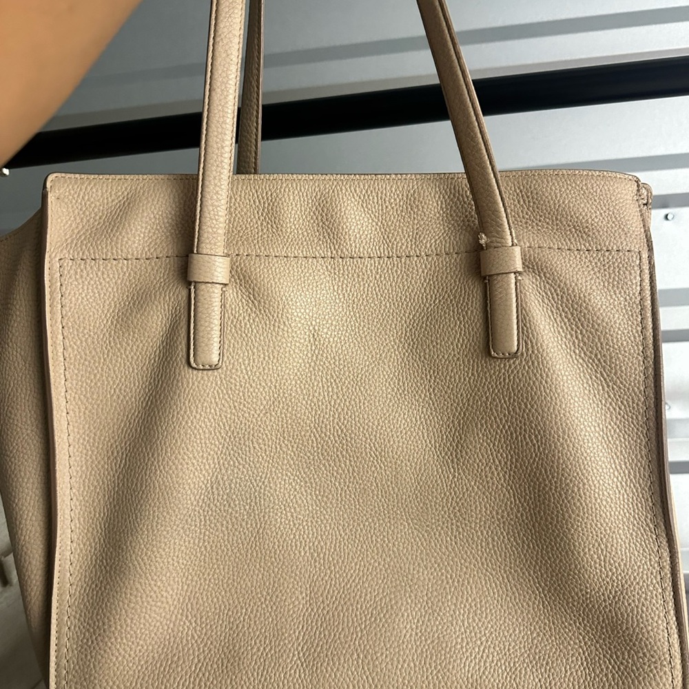 Salvatore Ferragamo Cream Pebbled Leather Bag